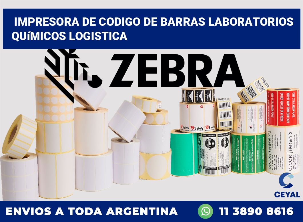 Impresora de codigo de barras Laboratorios químicos logistica