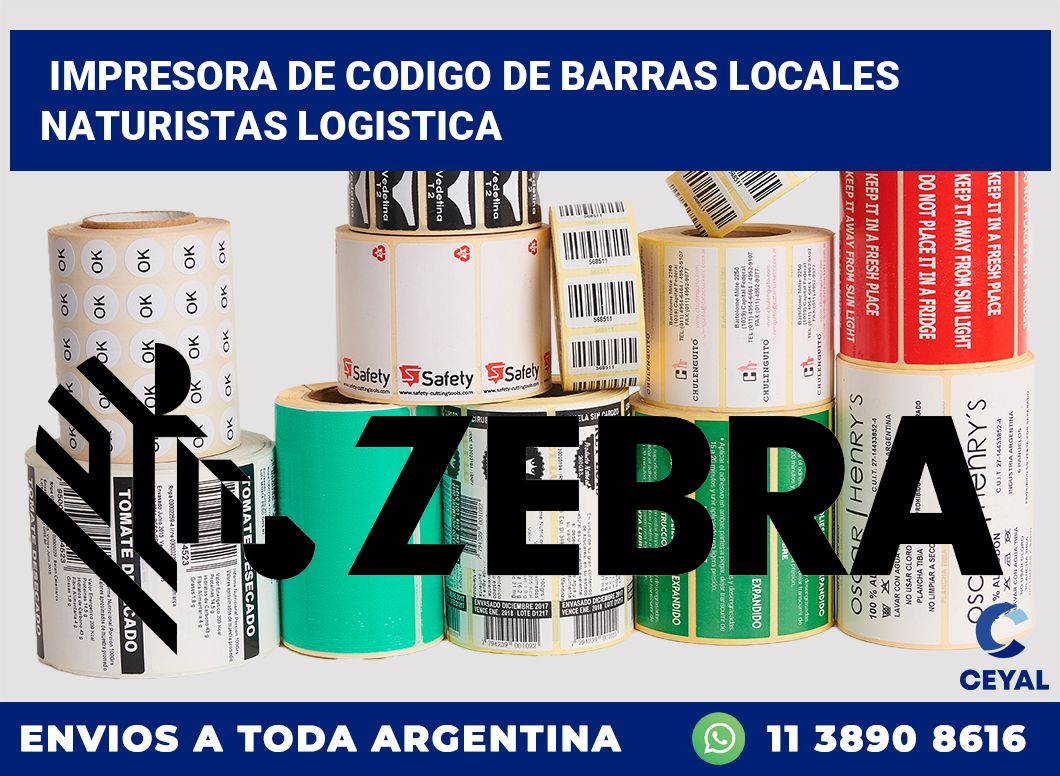 Impresora de codigo de barras Locales Naturistas logistica