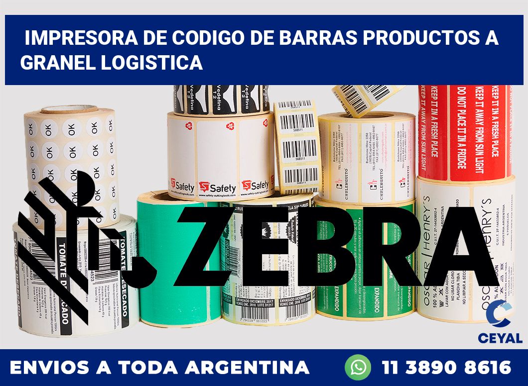 Impresora de codigo de barras Productos a granel logistica
