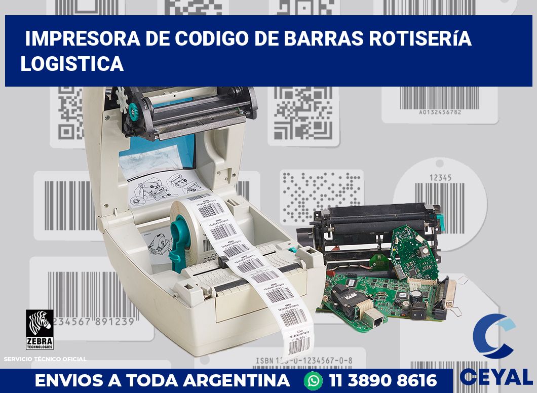 Impresora de codigo de barras Rotisería logistica