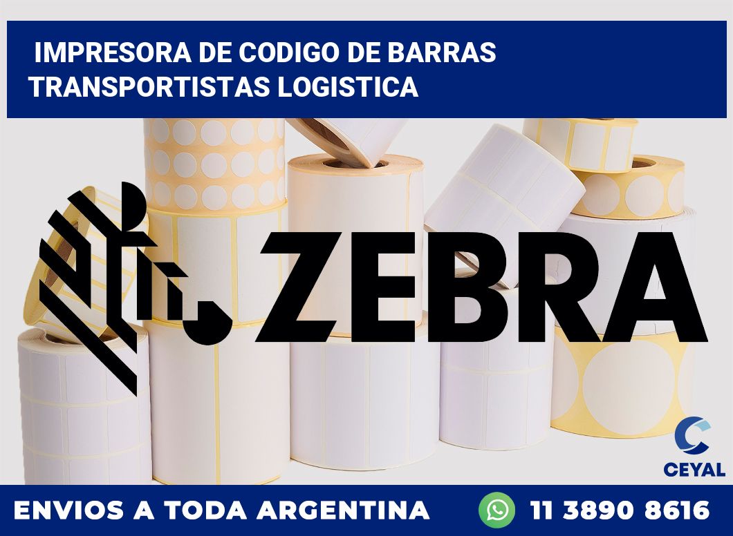 Impresora de codigo de barras Transportistas logistica