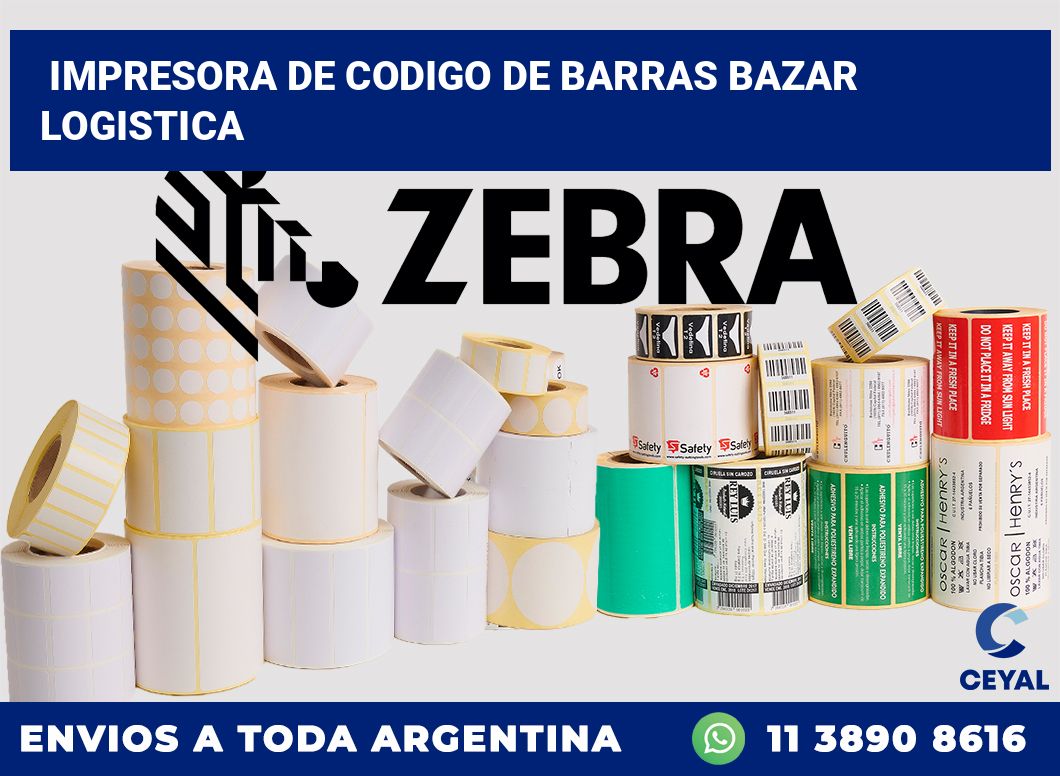 Impresora de codigo de barras bazar logistica
