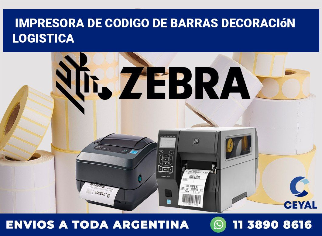 Impresora de codigo de barras decoración logistica