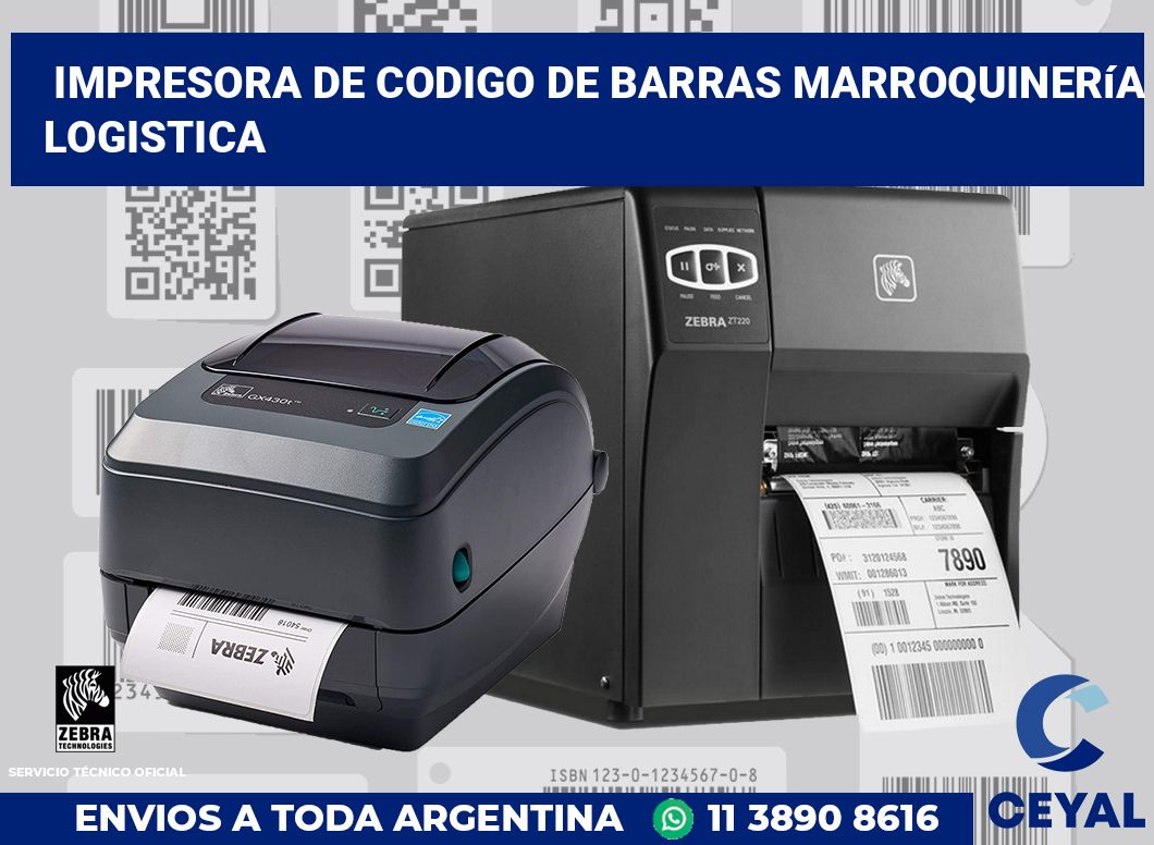 Impresora de codigo de barras marroquinería logistica