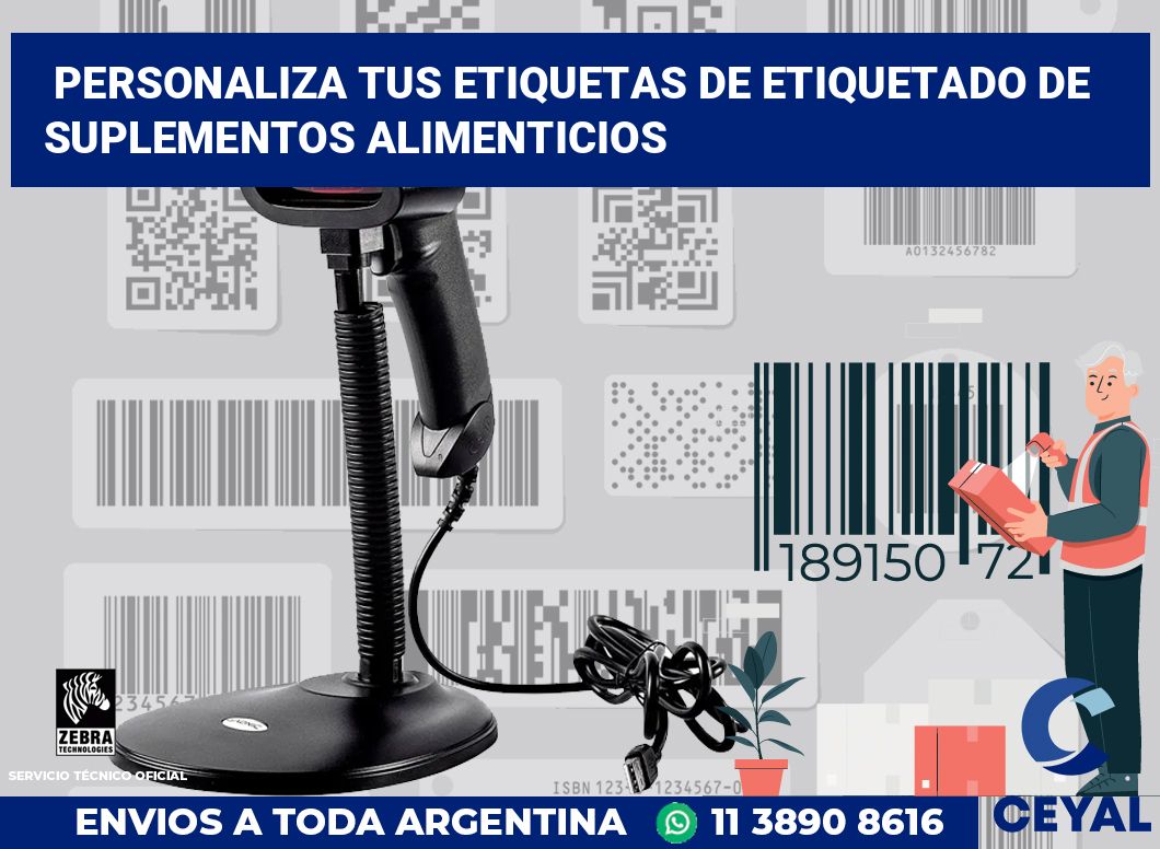 Personaliza tus Etiquetas de Etiquetado de Suplementos Alimenticios