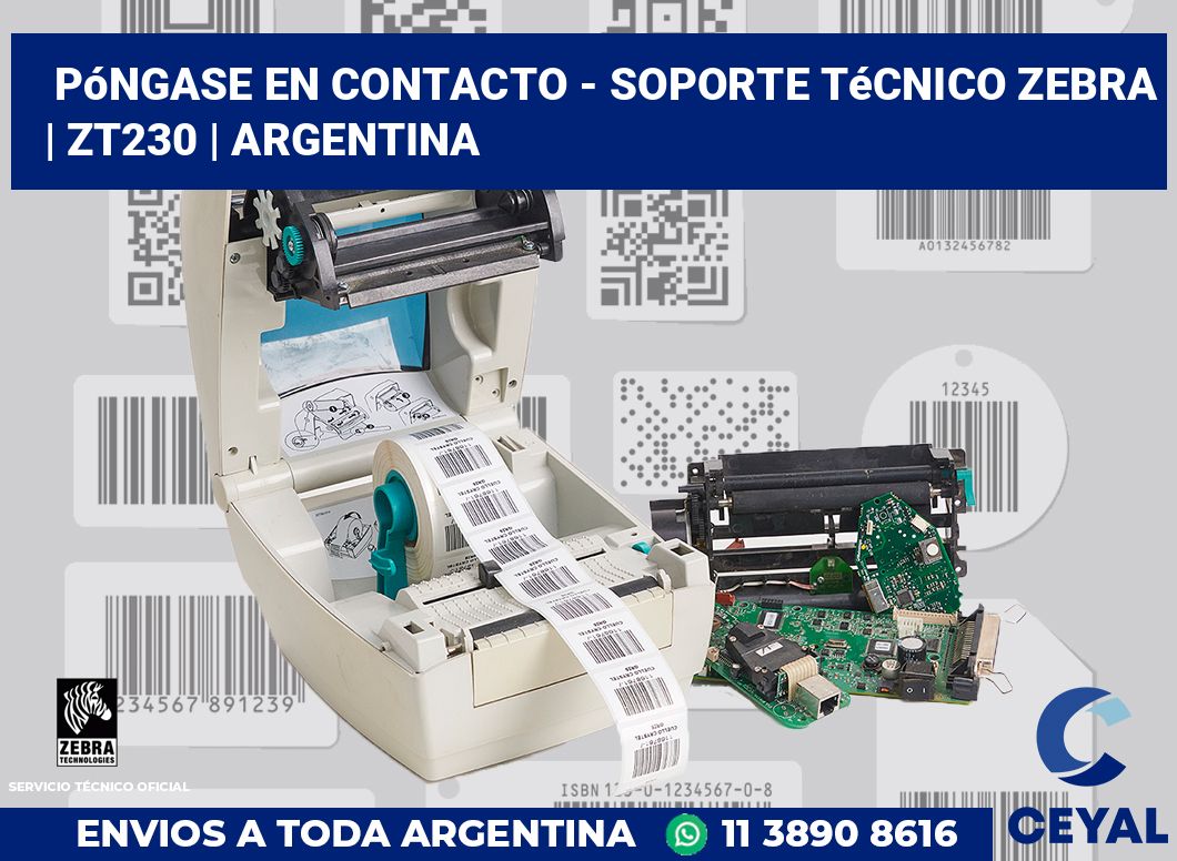 Póngase en contacto - soporte técnico Zebra | zt230 | Argentina