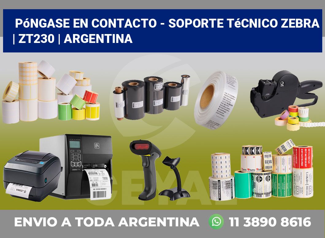 Póngase en contacto – soporte técnico Zebra | zt230 | Argentina