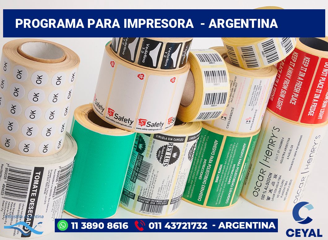 Programa para impresora  - Argentina