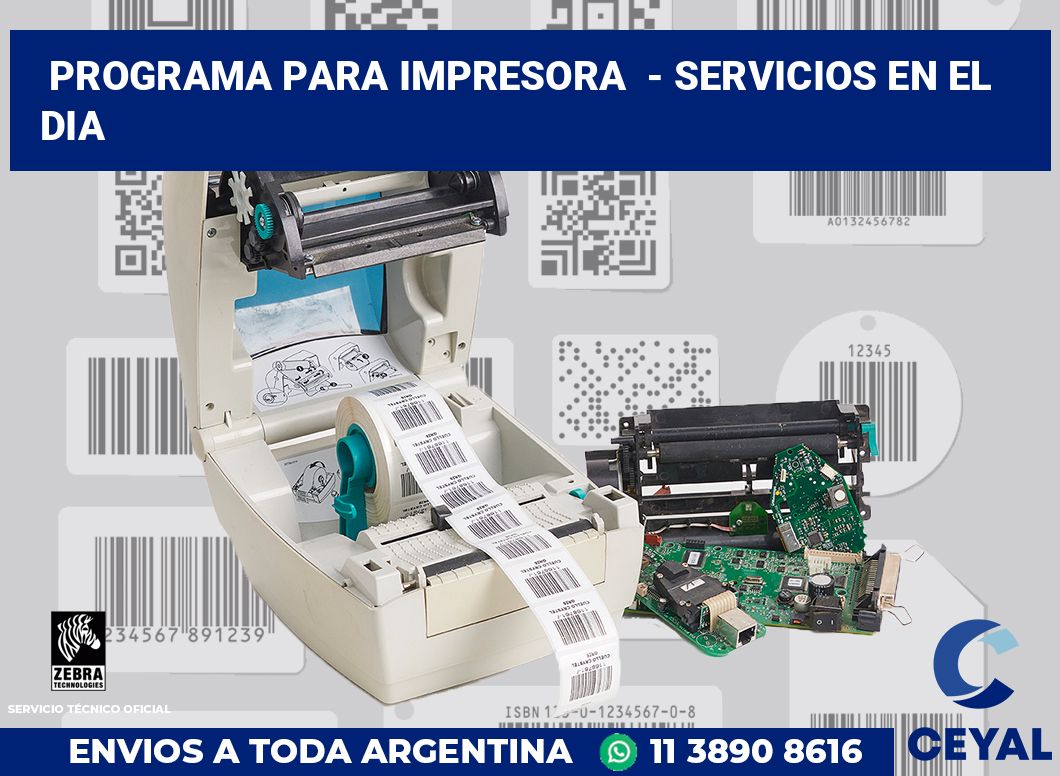Programa para impresora  - Servicios en el dia