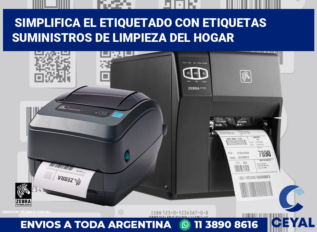 Simplifica el Etiquetado con Etiquetas Suministros de Limpieza del Hogar
