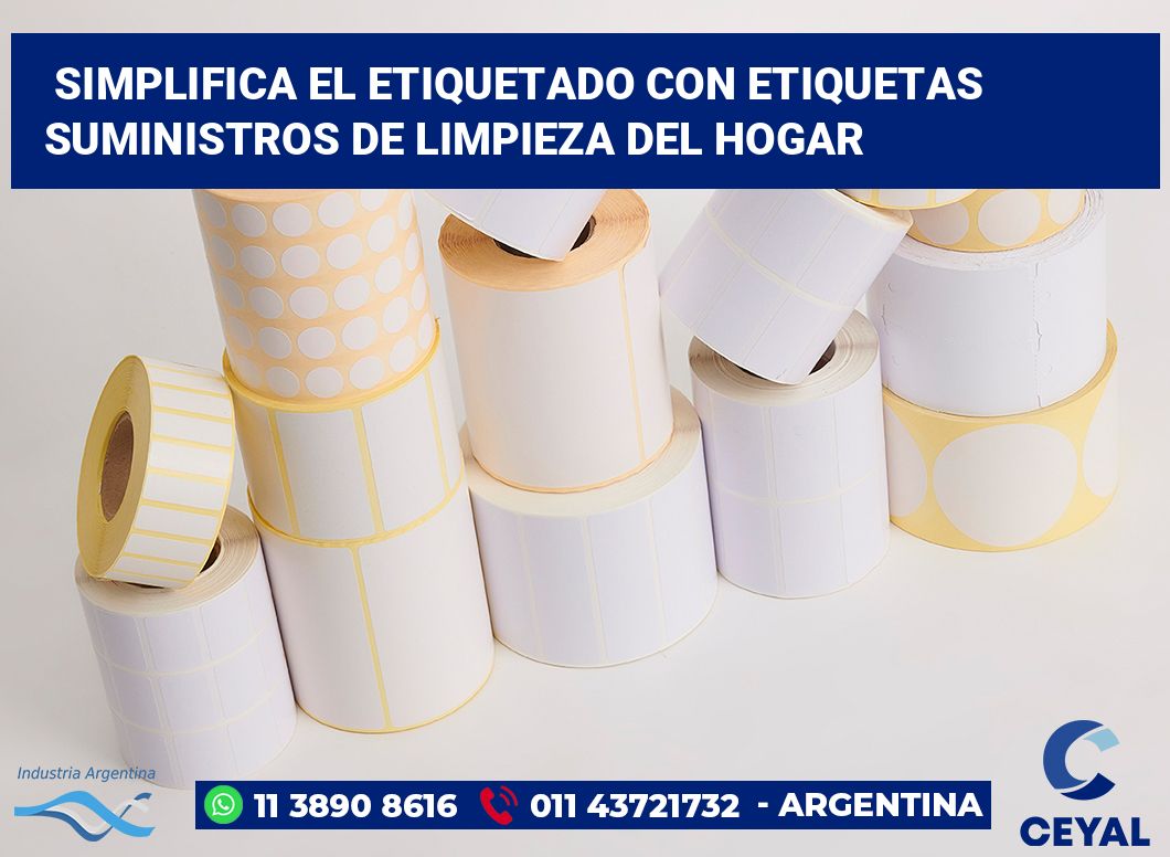 Simplifica el Etiquetado con Etiquetas Suministros de Limpieza del Hogar