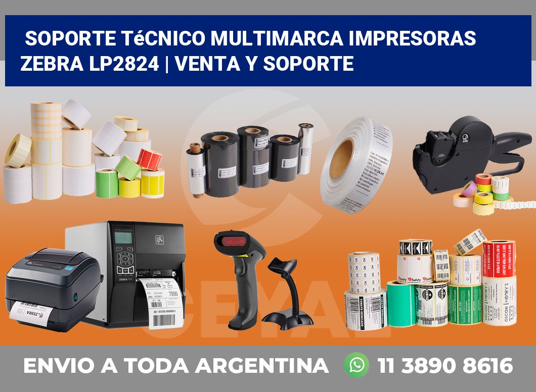 Soporte técnico multimarca impresoras Zebra LP2824 | Venta y soporte
