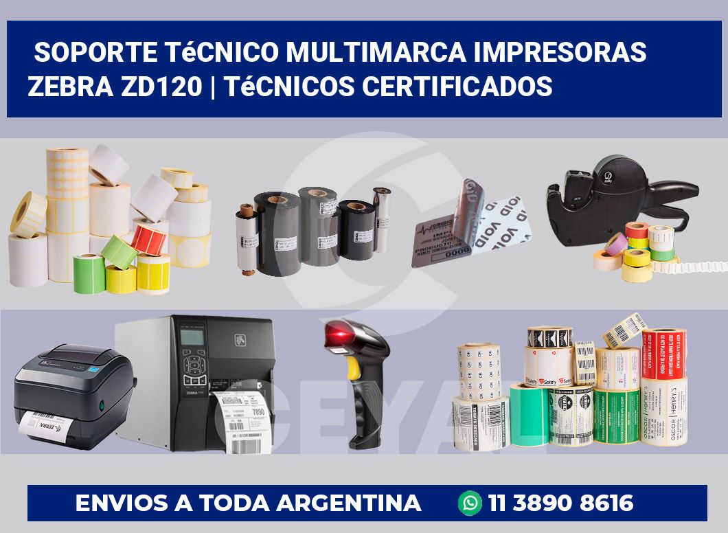 Soporte técnico multimarca impresoras Zebra ZD120 | Técnicos certificados