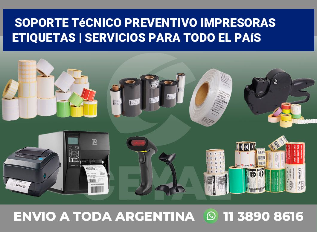 Soporte técnico preventivo impresoras etiquetas | Servicios para todo el país