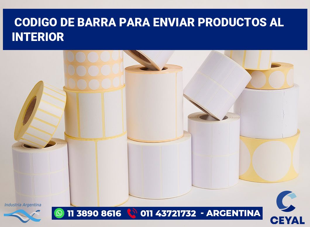 codigo de barra para enviar productos al interior