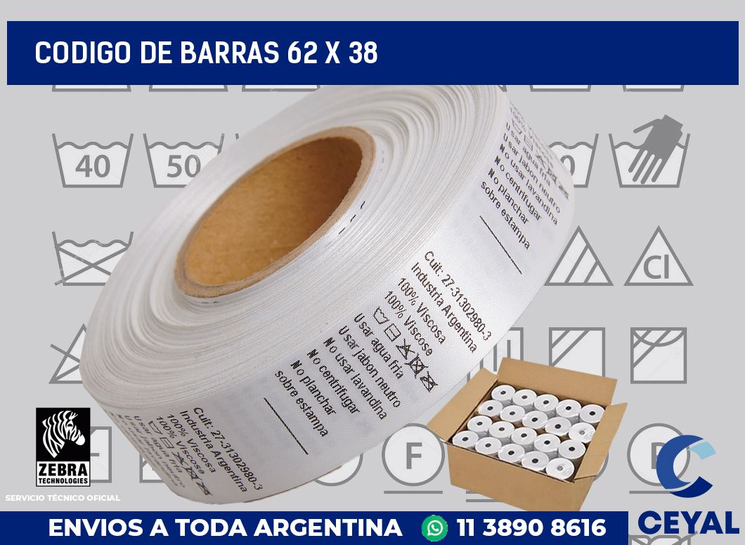 codigo de barras 62 x 38