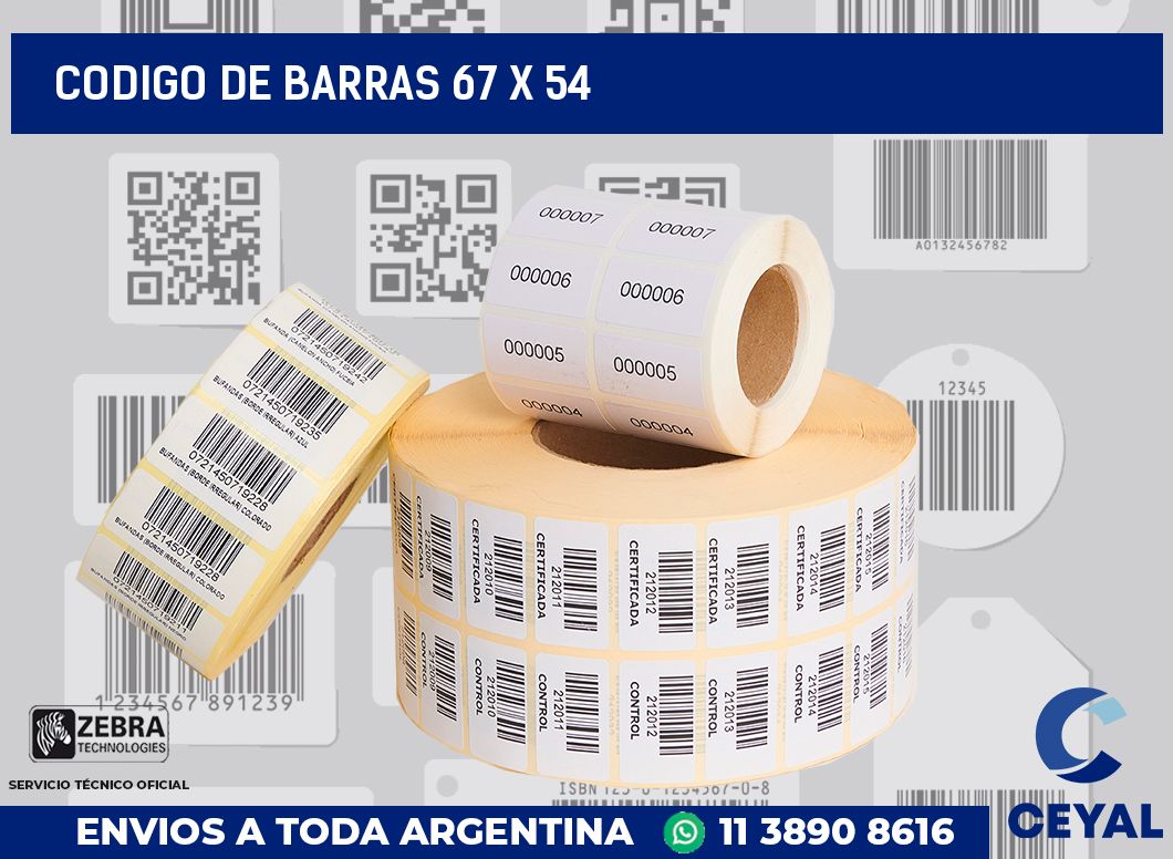 codigo de barras 67 x 54