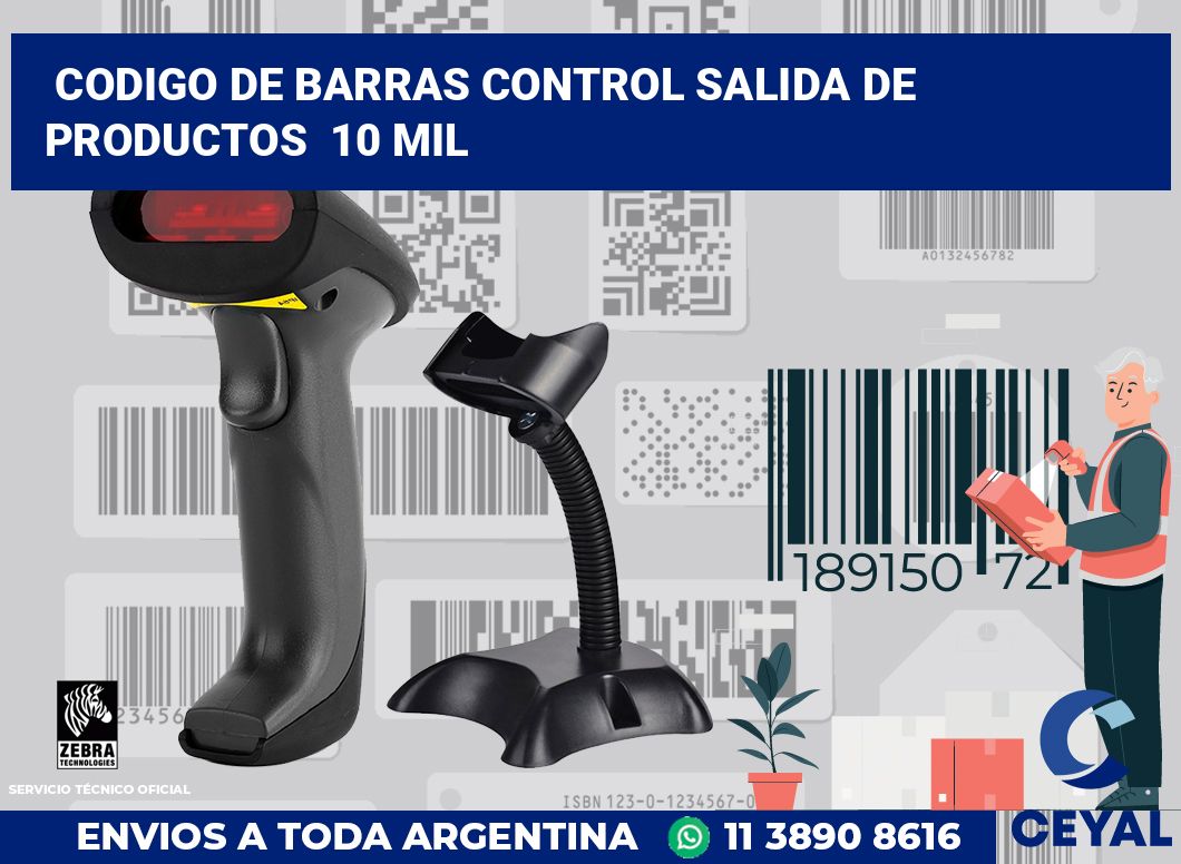 codigo de barras control salida de productos  10 mil