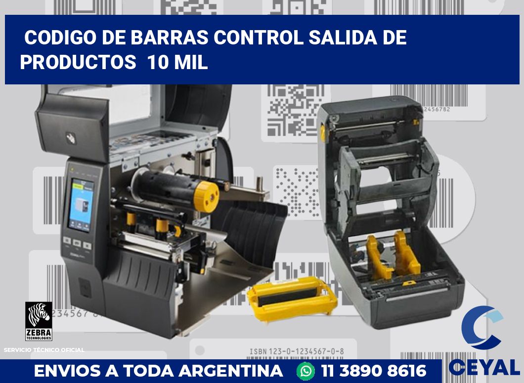 codigo de barras control salida de productos  10 mil