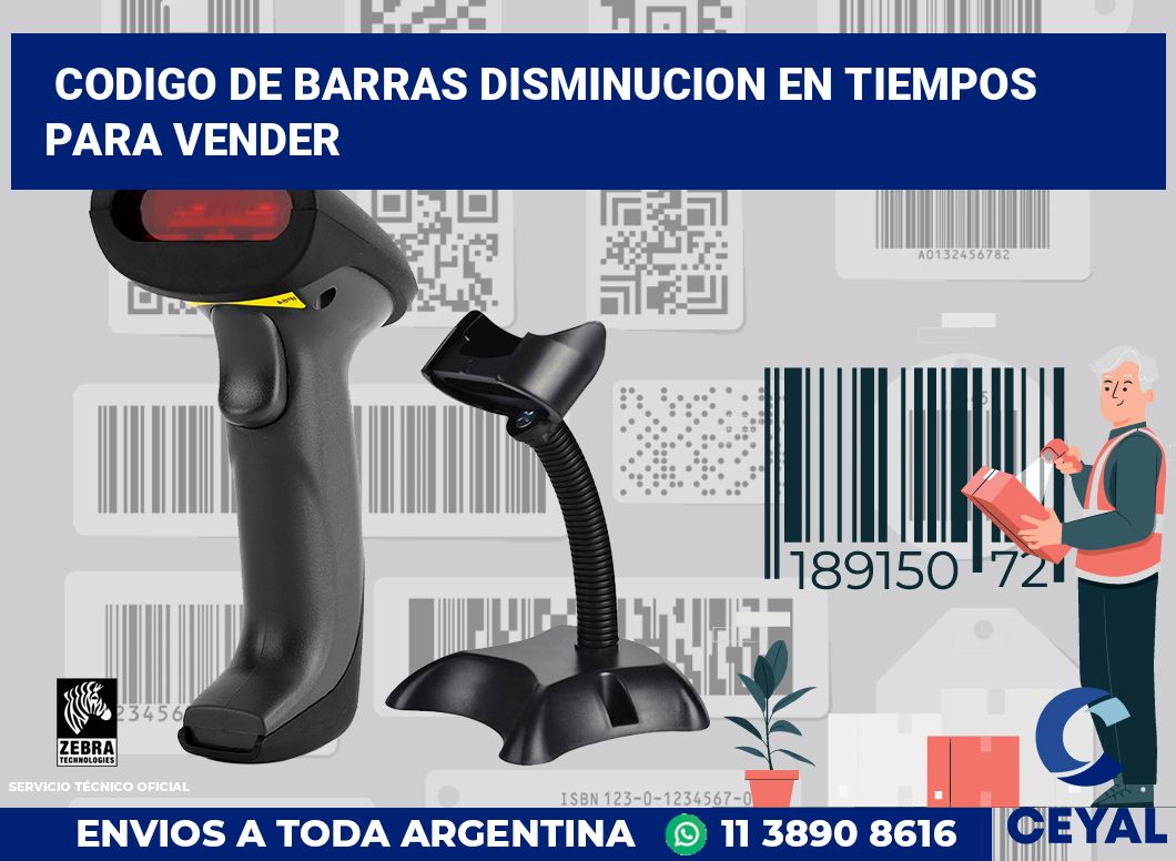 codigo de barras disminucion en tiempos  para vender