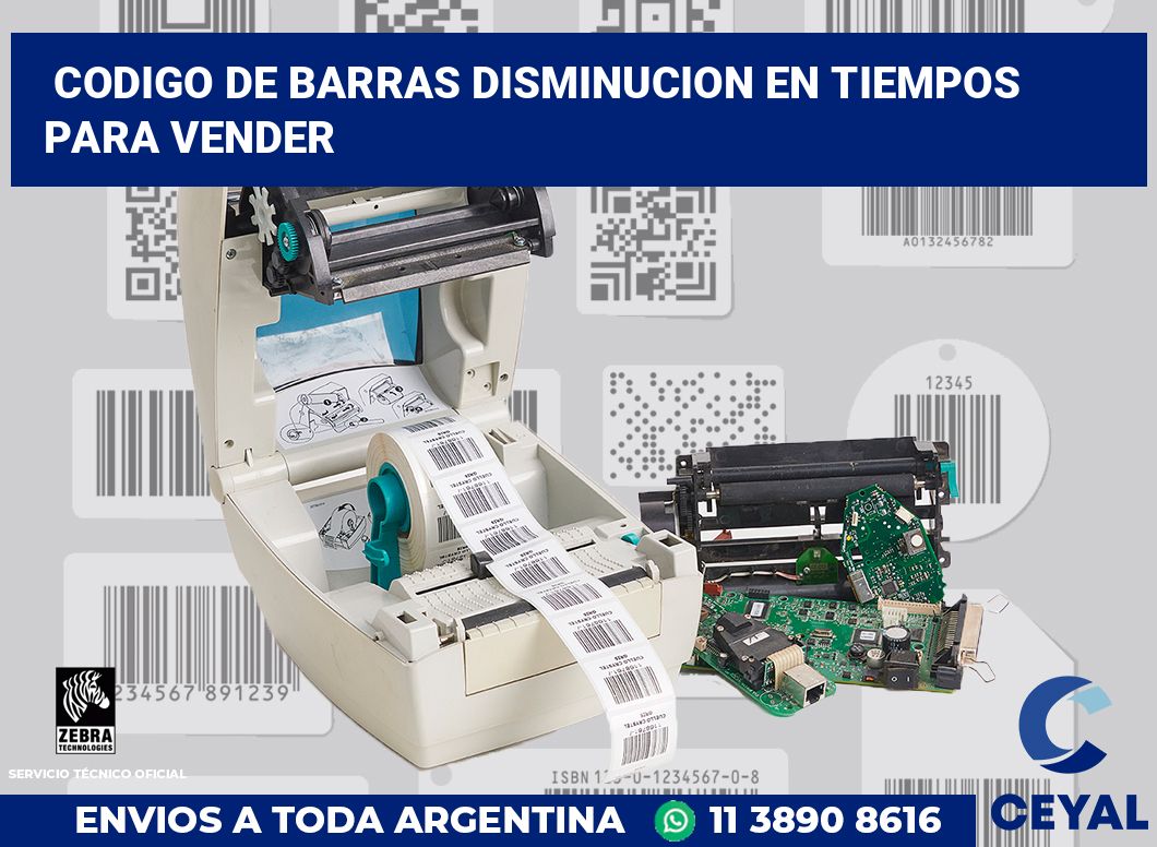 codigo de barras disminucion en tiempos  para vender