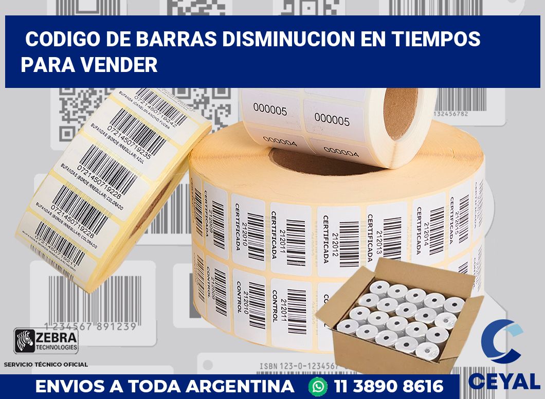 codigo de barras disminucion en tiempos  para vender
