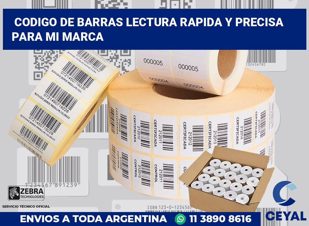 codigo de barras lectura rapida y precisa  para mi marca