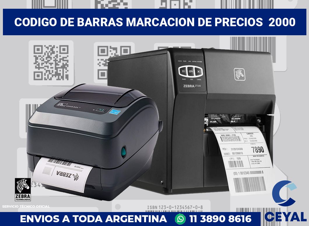 codigo de barras marcacion de precios  2000