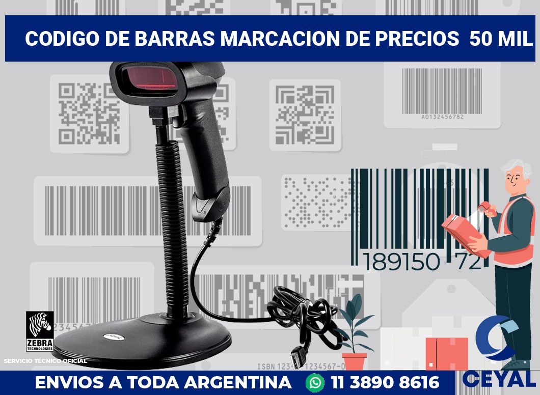 codigo de barras marcacion de precios  50 mil