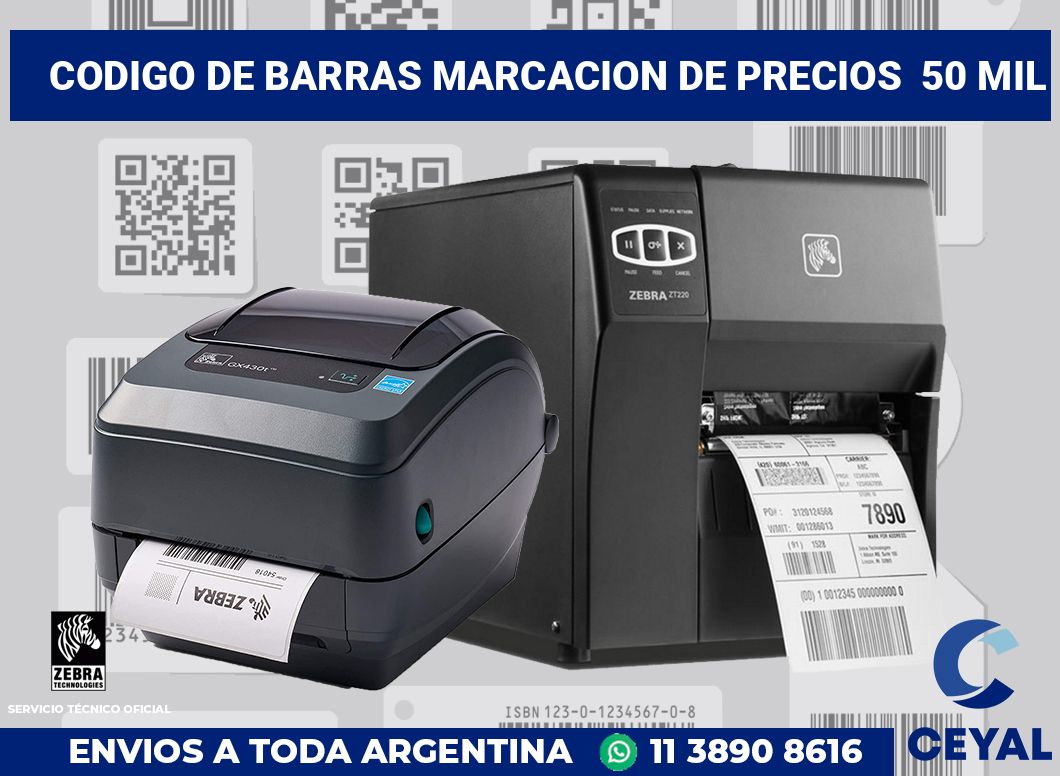 codigo de barras marcacion de precios  50 mil