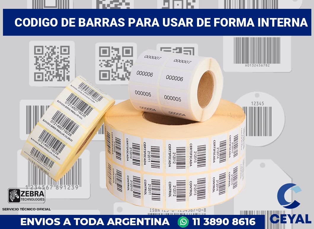 codigo de barras para usar de forma interna