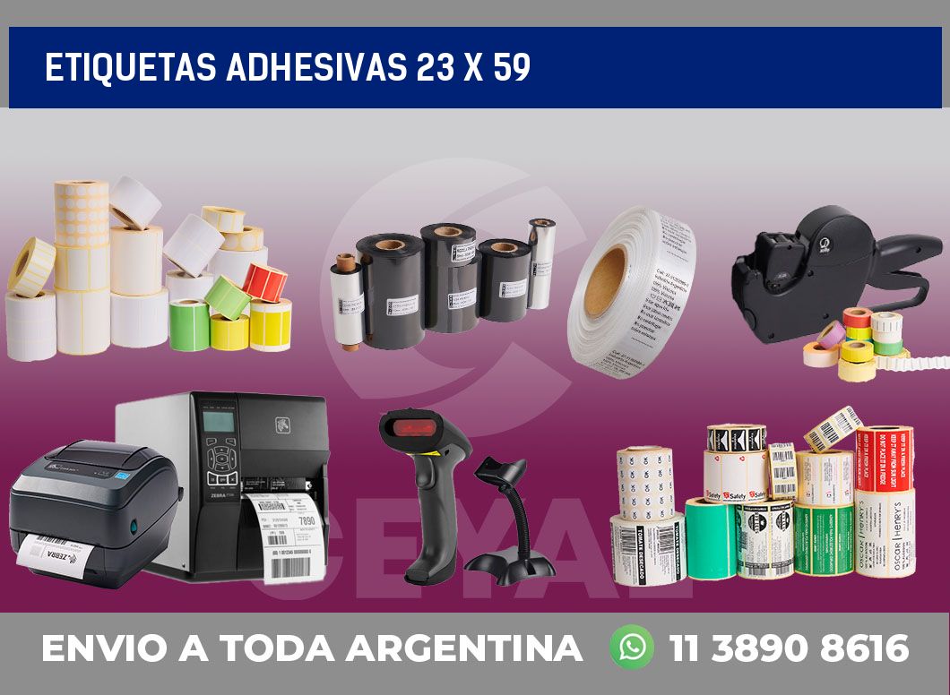 etiquetas adhesivas 23 x 59