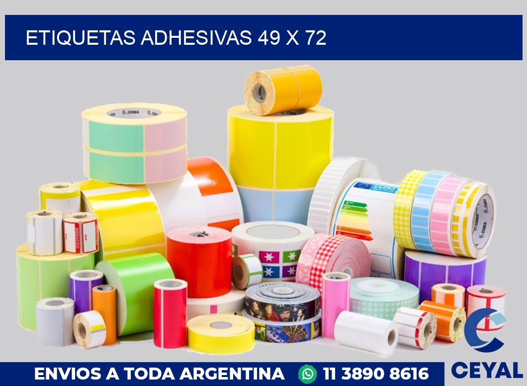 etiquetas adhesivas 49 x 72