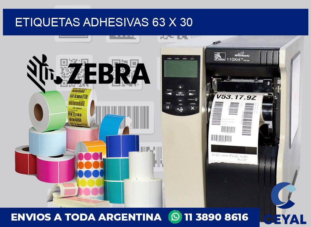 etiquetas adhesivas 63 x 30