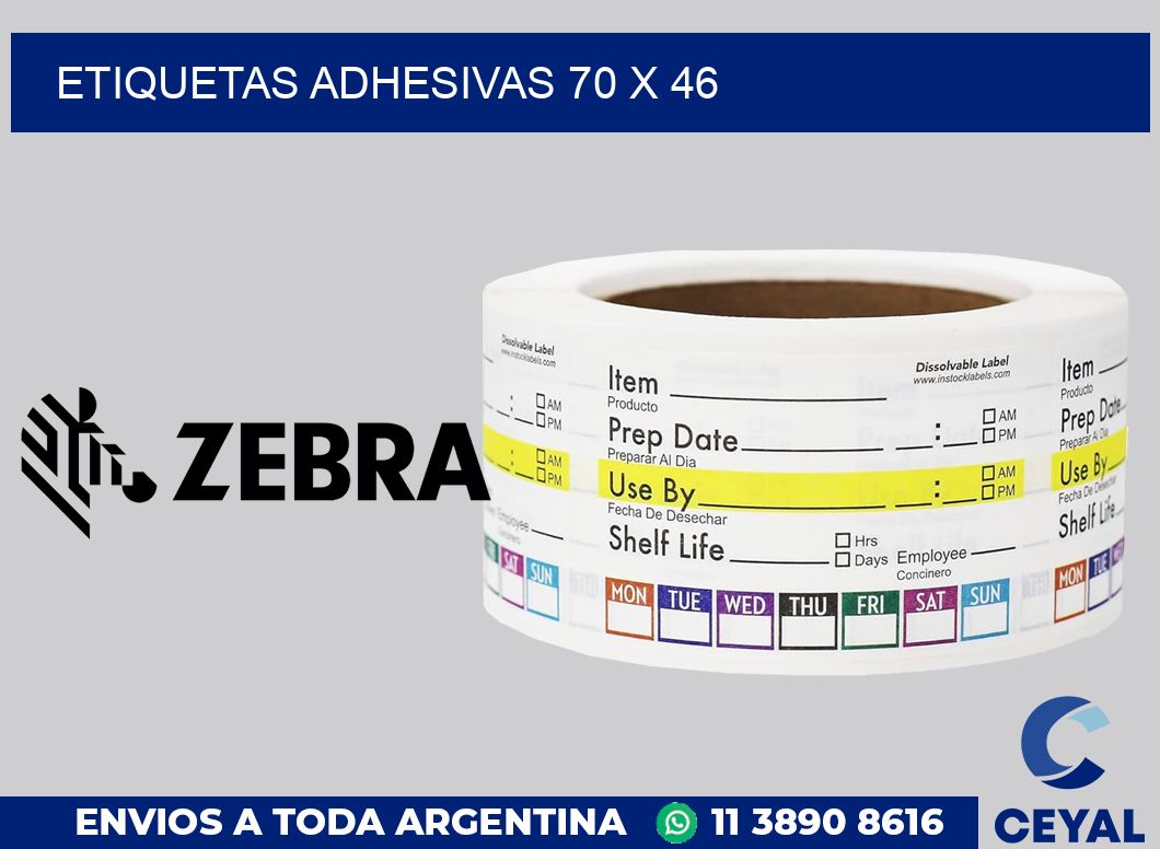 etiquetas adhesivas 70 x 46
