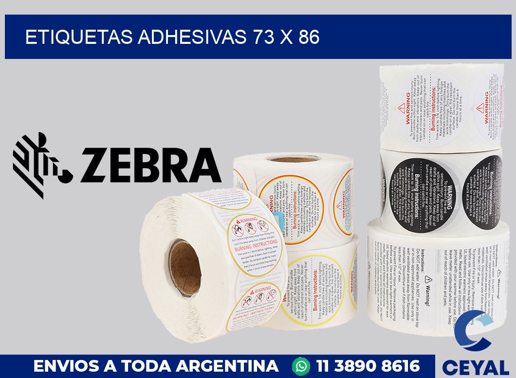 etiquetas adhesivas 73 x 86