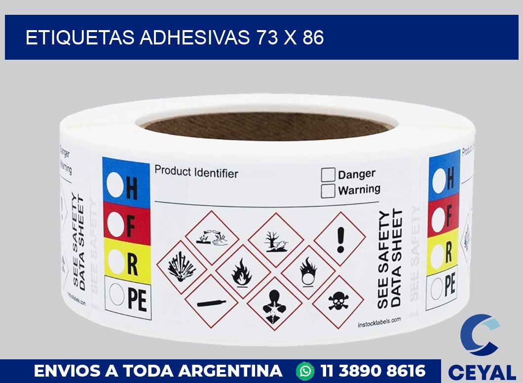 etiquetas adhesivas 73 x 86