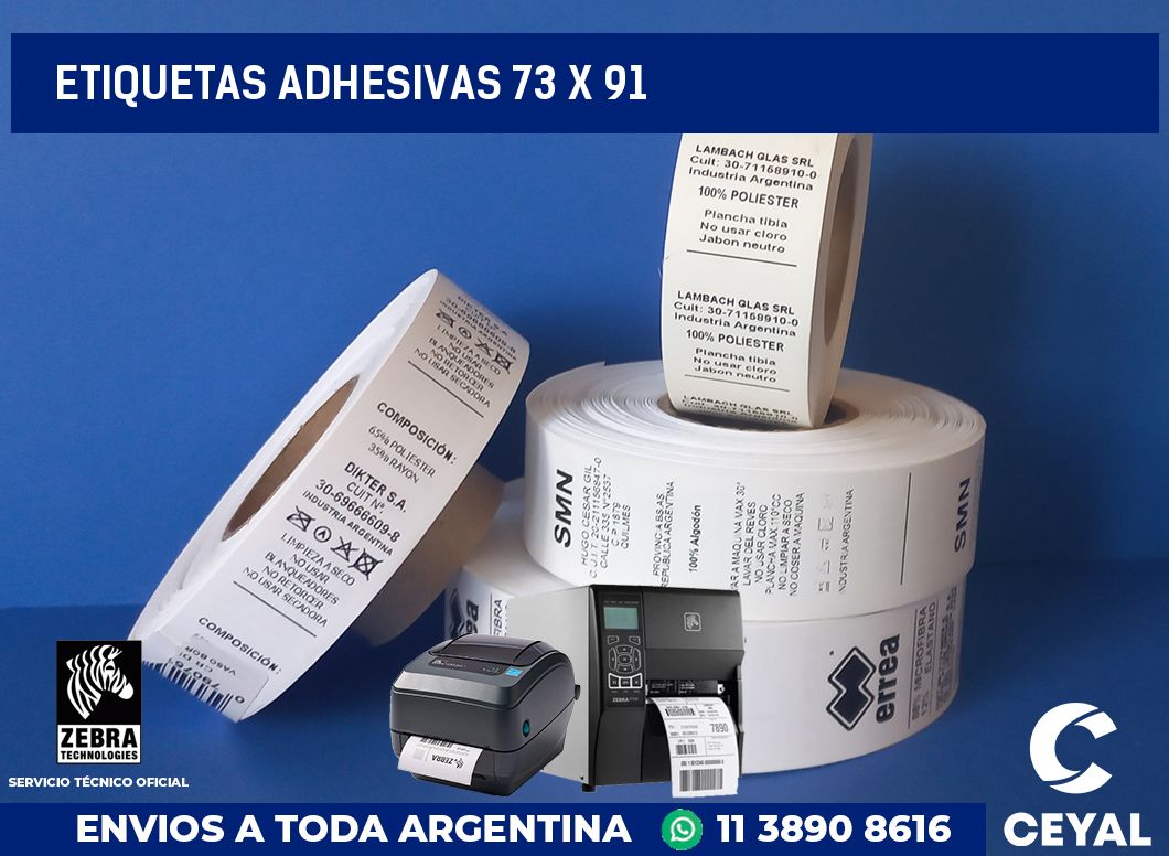 etiquetas adhesivas 73 x 91