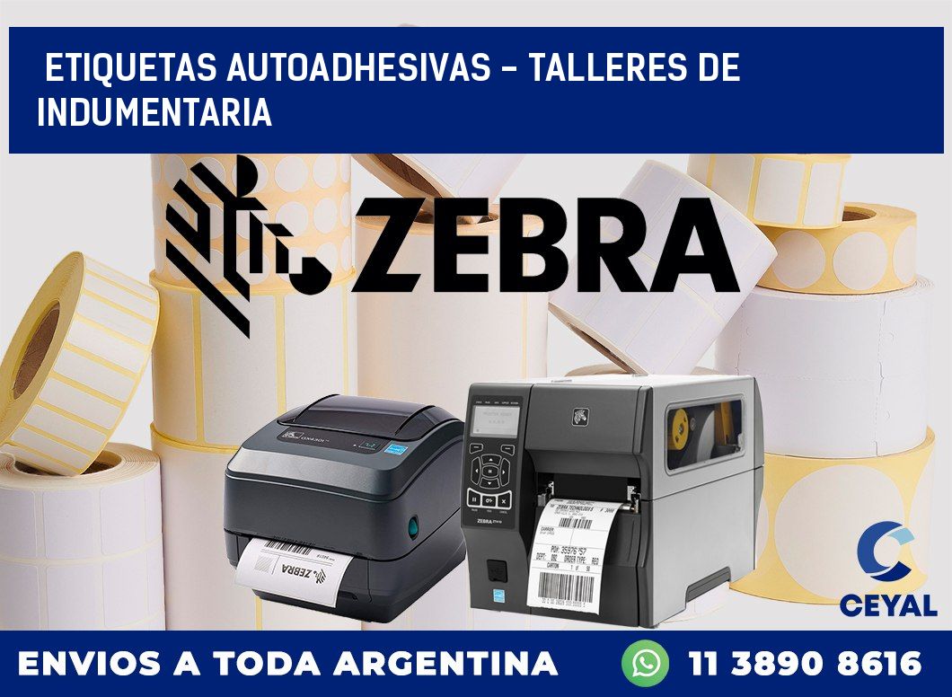 etiquetas autoadhesivas - Talleres de indumentaria