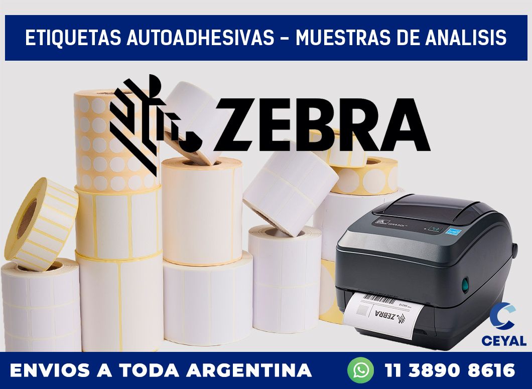 etiquetas autoadhesivas - muestras de analisis