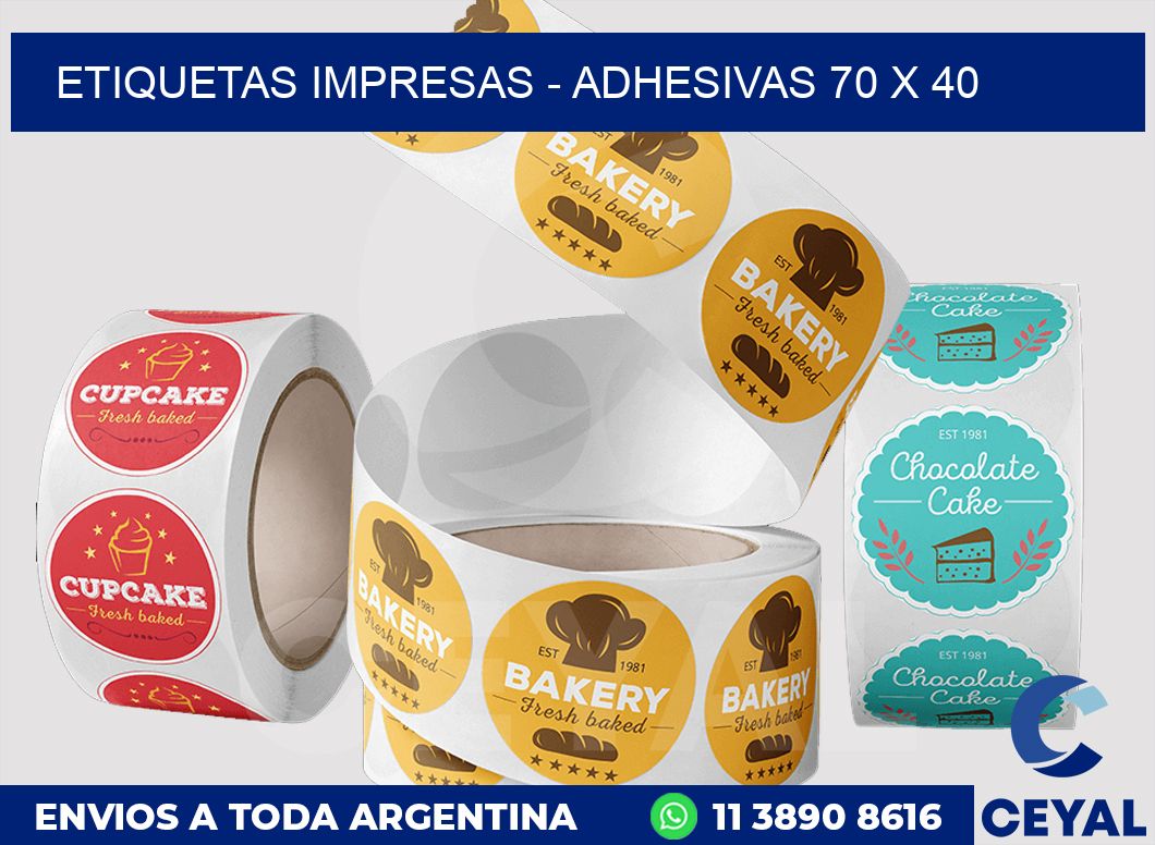 etiquetas impresas – Adhesivas 70 x 40