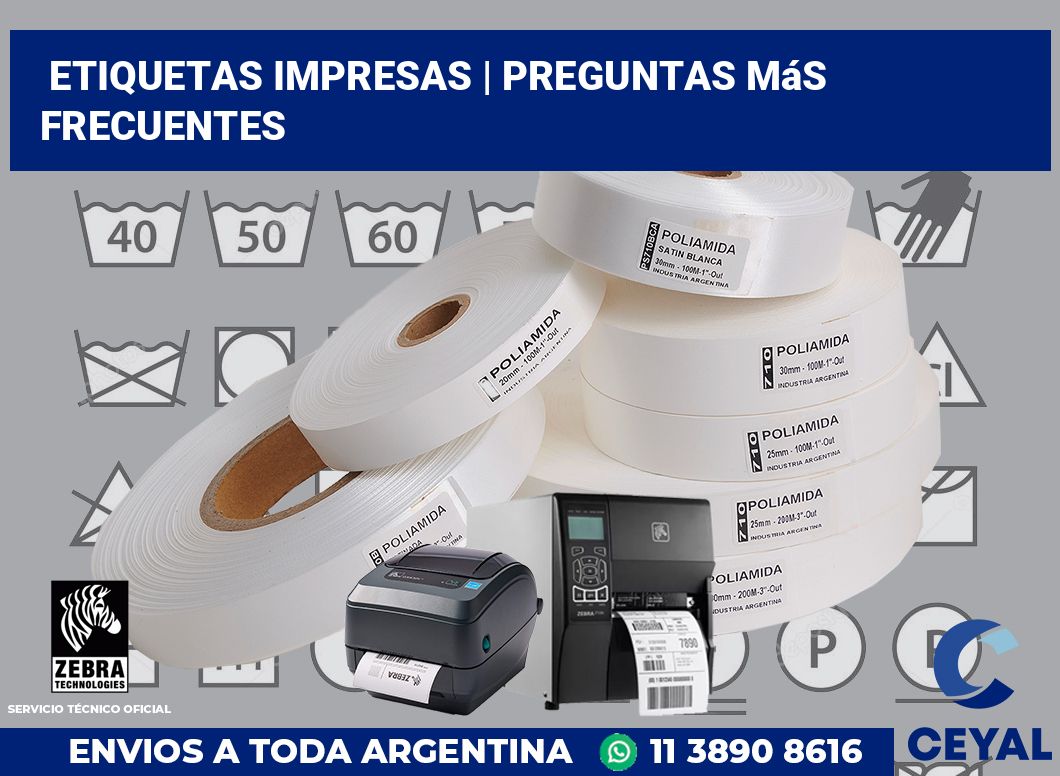 etiquetas impresas | Preguntas más frecuentes