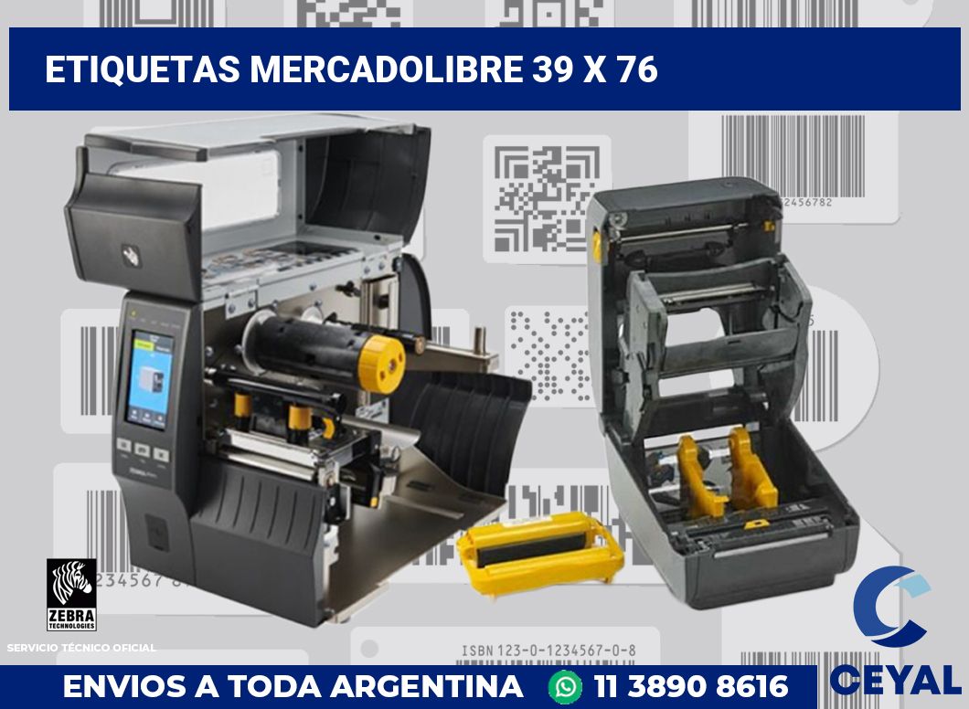 etiquetas mercadolibre 39 x 76