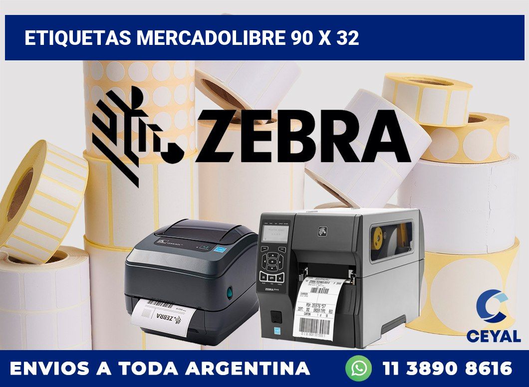 etiquetas mercadolibre 90 x 32