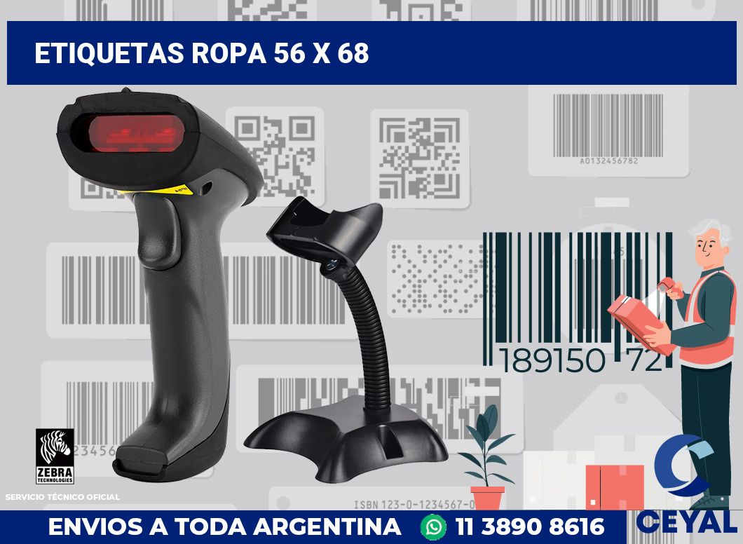 etiquetas ropa 56 x 68