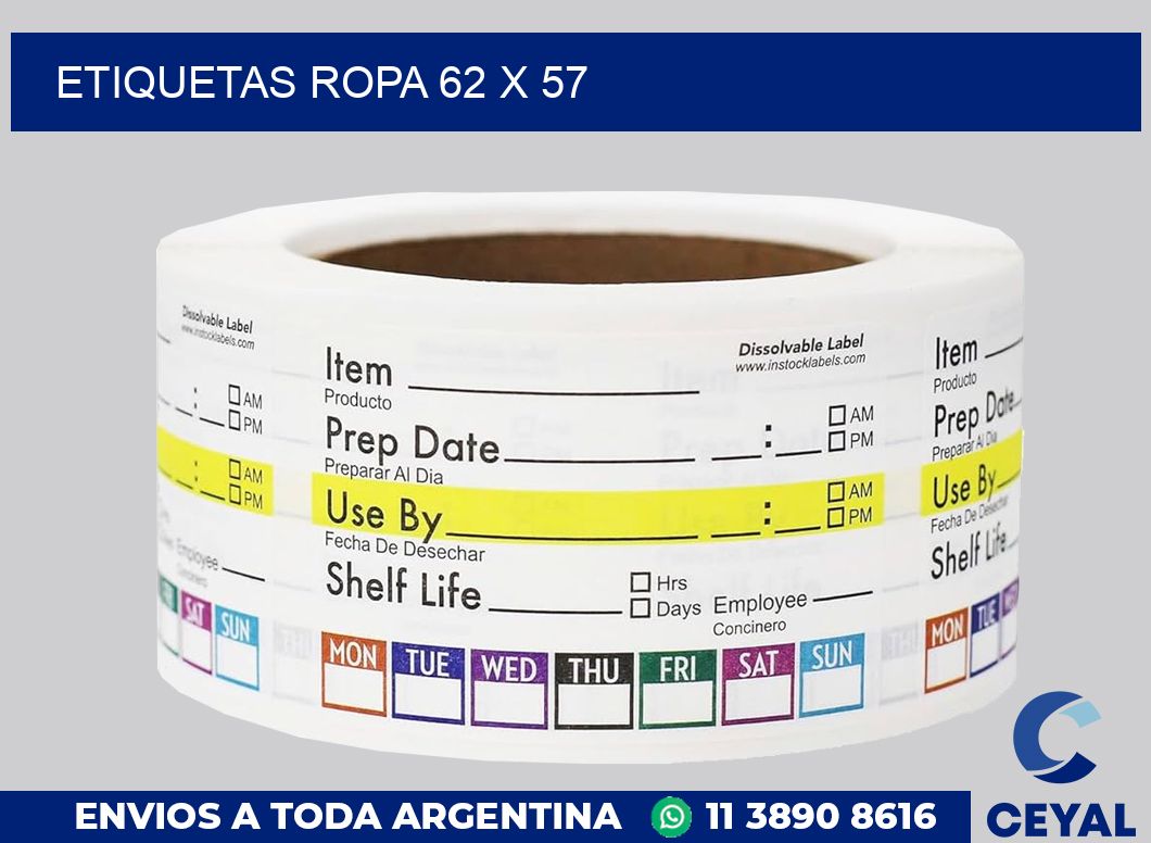etiquetas ropa 62 x 57