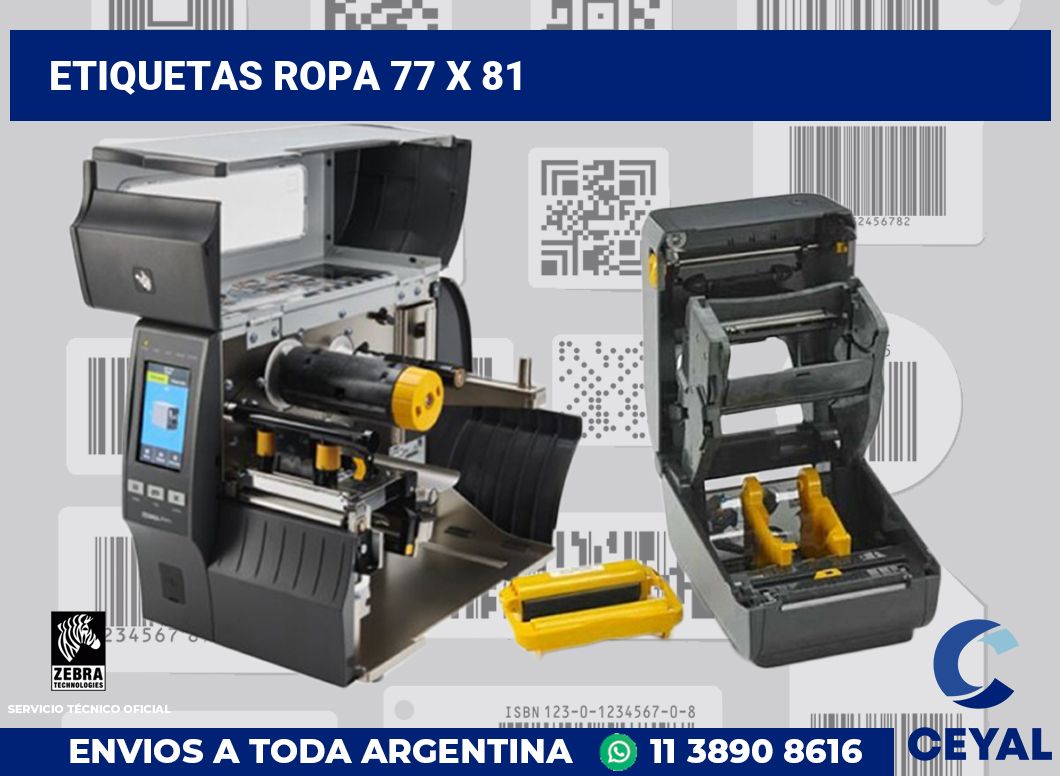 etiquetas ropa 77 x 81