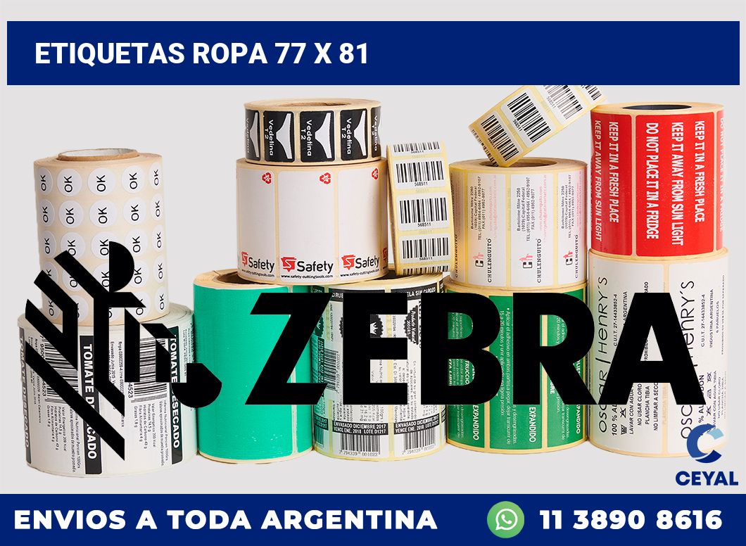 etiquetas ropa 77 x 81
