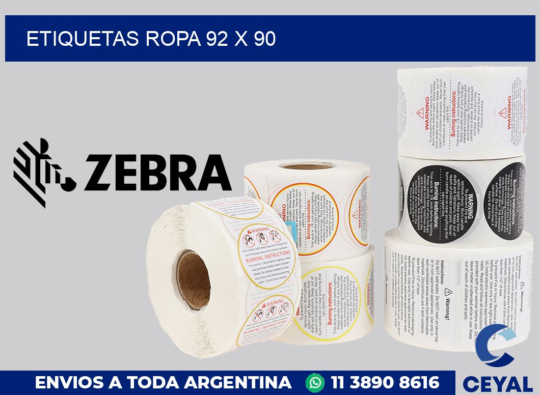 etiquetas ropa 92 x 90