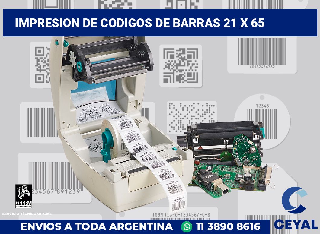 impresion de codigos de barras 21 x 65